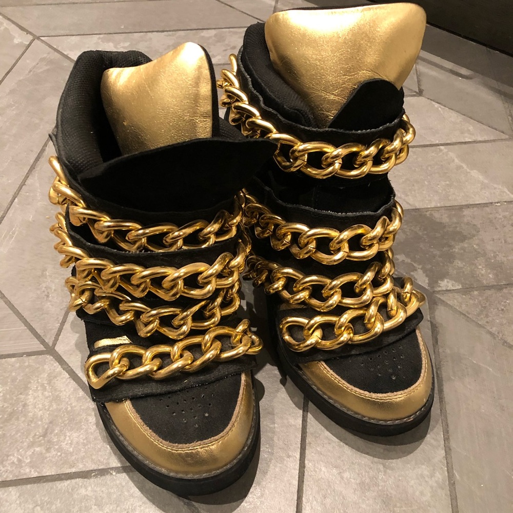 Jeffrey Campbell Chain wedge sneakers